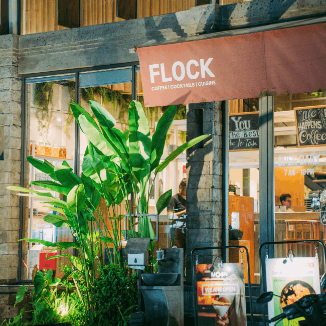 walk in cafe friendly in flock bali