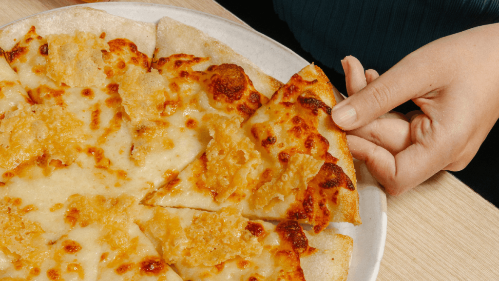 cheese pizza at flock bali