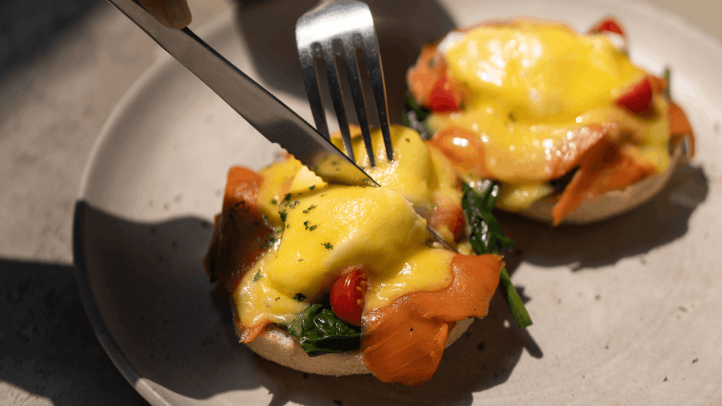 salmon egg benedict menu 