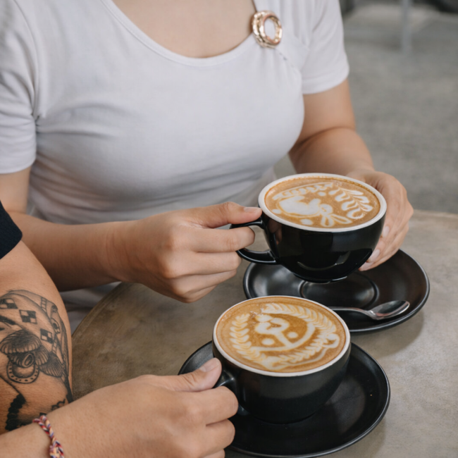 creative coffee latte art at FLOCK Bali Ubud