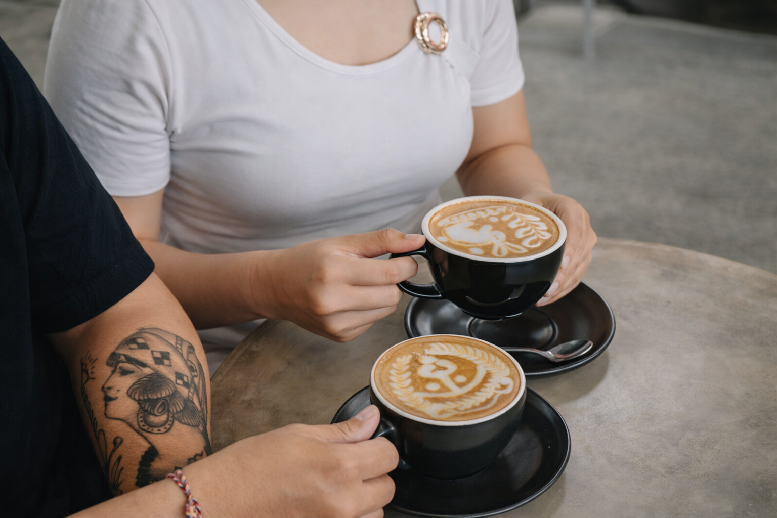 creative coffee latte art at FLOCK Bali Ubud
